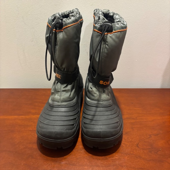 Sorel Kids Steeprock Winter Boots Gray Size 6 - Picture 5 of 9